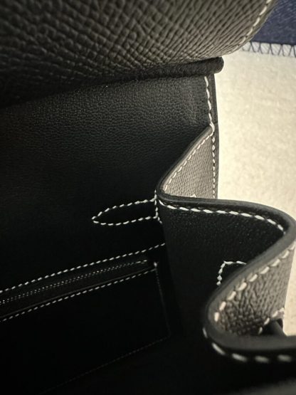  Hermes Birkin 25cm CK89 Noir Handmade Hand Stitching Epsom Sliver #3512 - Image 2