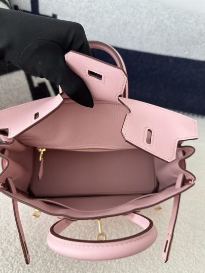  Hermes Birkin 25cm 3Q Pink Handmade Hand Stitching Swift Gold Hardware #3509 - Image 2
