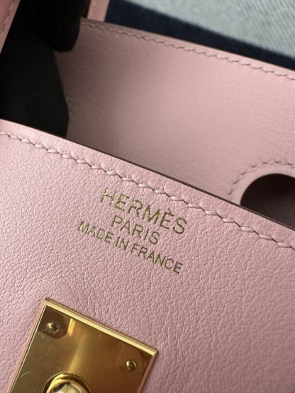  Hermes Birkin 25cm 3Q Pink Handmade Hand Stitching Swift Gold Hardware #3509 - Image 4