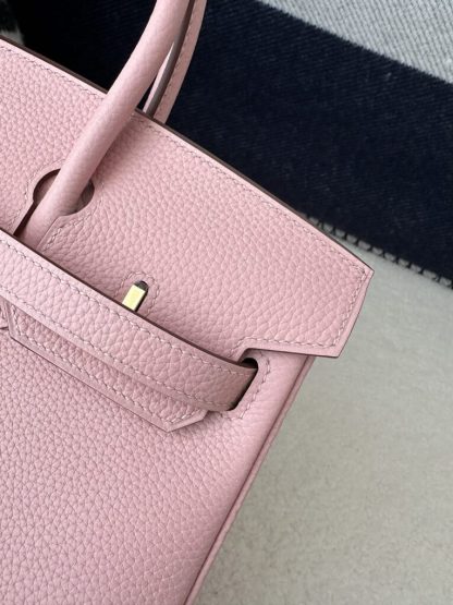 Hermes Birkin 25cm 3Q Pink Handmade Hand Stitching Togo Gold Hardware #3511 - Image 8