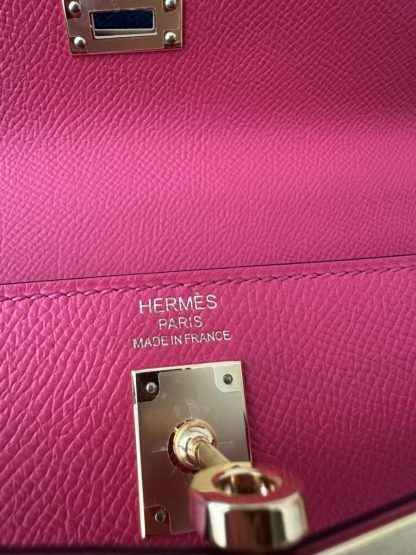  Hermes Kelly 25 Rose extreme Handmade Epsom Gold #3542 - Image 4