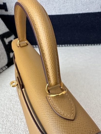  Hermes Kelly 25 2S Sesame Handmade Epsom Gold #3540 - Image 14