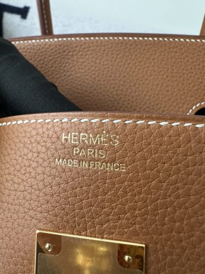  Hermes Birkin 35 CC37 Gold Handmade Togo Gold #3533 - Image 5