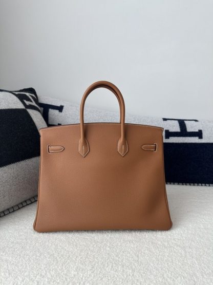  Hermes Birkin 35 CC37 Gold Handmade Togo Gold #3533 - Image 9