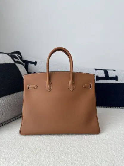  Hermes Birkin 35 CC37 Gold Handmade Togo Gold #3533 - Image 9