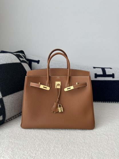  Hermes Birkin 35 CC37 Gold Handmade Togo Gold #3533 - Image 15