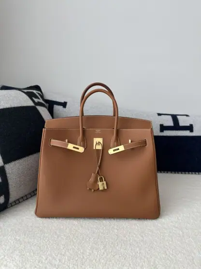  Hermes Birkin 35 CC37 Gold Handmade Togo Gold #3533 - Image 15