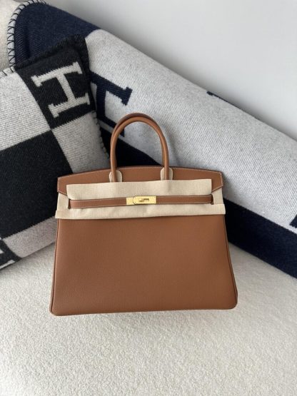  Hermes Birkin 35 CC37 Gold Handmade Togo Gold #3533 - Image 16