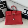  Hermes Birkin 35 Q5 Rouge casaque Handmade Togo Sliver #3534 - Image 13
