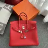  Hermes Birkin 35 Q5 Rouge casaque Handmade Togo Sliver #3534 - Image 14