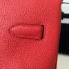  Hermes Birkin 35 Q5 Rouge casaque Handmade Togo Sliver #3534 - Image 11