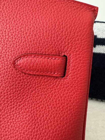  Hermes Birkin 35 Q5 Rouge casaque Handmade Togo Sliver #3534 - Image 11