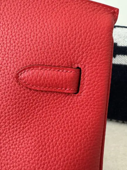  Hermes Birkin 35 Q5 Rouge casaque Handmade Togo Sliver #3534 - Image 11