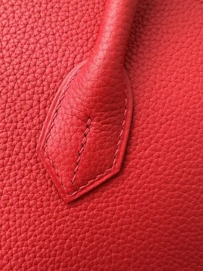  Hermes Birkin 35 Q5 Rouge casaque Handmade Togo Sliver #3534 - Image 4