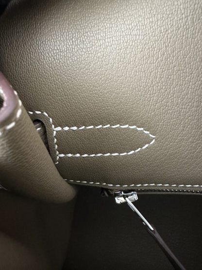  Hermes Birkin 30cm CK18 Etoupe grey Handmade Hand Stitching togo Gold #3532 - Image 3