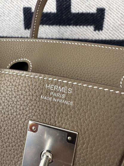 Hermes Birkin 30cm CK18 Etoupe grey Handmade Hand Stitching togo Gold #3532 - Image 4