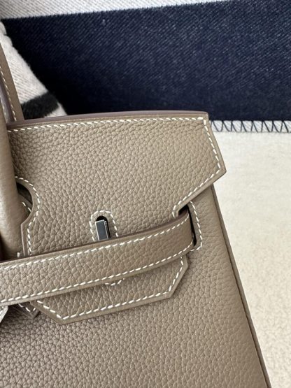  Hermes Birkin 30cm CK18 Etoupe grey Handmade Hand Stitching togo Gold #3532 - Image 11
