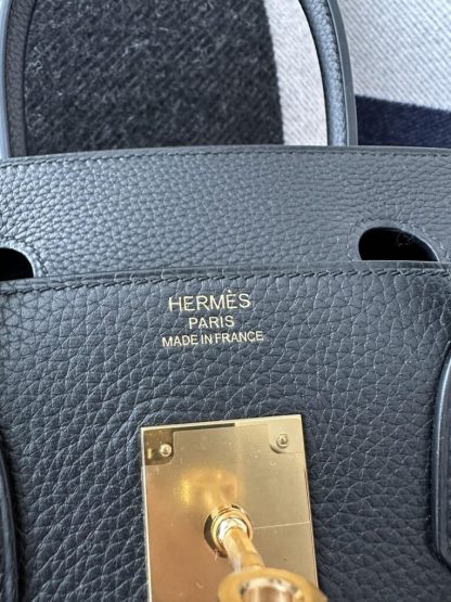  Hermes Birkin 30cm CC89 Noir Handmade Hand Stitching togo Gold #3531 - Image 2