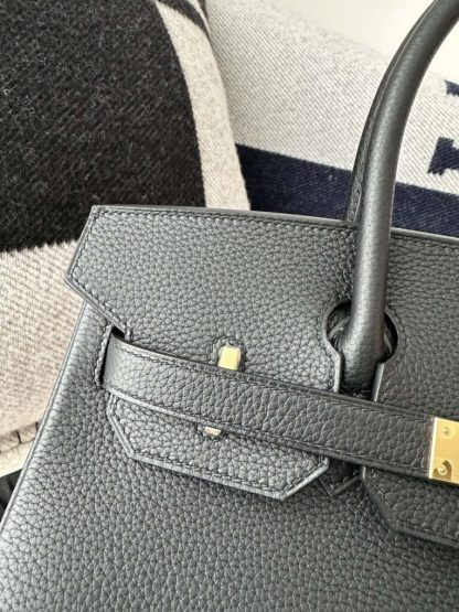 Hermes Birkin 30cm CC89 Noir Handmade Hand Stitching togo Gold #3531 - Image 9