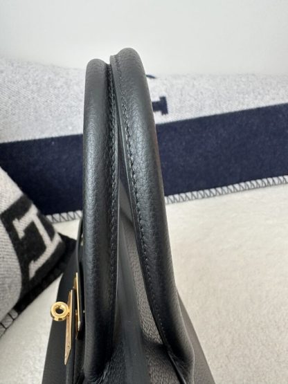 Hermes Birkin 30cm CC89 Noir Handmade Hand Stitching togo Gold #3531 - Image 11