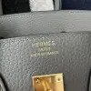  Hermes Birkin 25cm CC8F Etain Handmade Hand Stitching Togo Gold Hardware #3508 - Image 4