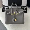  Hermes Birkin 25cm CC8F Etain Handmade Hand Stitching Togo Gold Hardware #3508 - Image 12