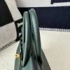  Hermes Birkin 25cm 6O Vert cypres Handmade Hand Stitching Togo Gold #3516 - Image 9