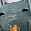  Hermes Birkin 25cm 6O Vert cypres Handmade Hand Stitching Togo Gold #3516 - Image 8