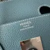  Hermes Birkin 25cm D2 New Blue jean Handmade Hand Stitching Togo Sliver #3506 - Image 2