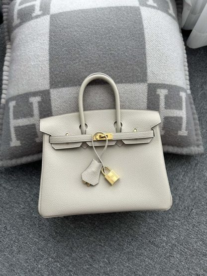  Hermes Birkin 25cm CC10 Carie Handmade Hand Stitching Togo Gold Hardware #3505 - Image 9