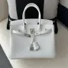  Hermes Birkin 30cm 01 Blank Handmade Hand Stitching togo Sliver #3530 - Image 2