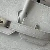  Hermes Birkin 30cm 01 Blank Handmade Hand Stitching togo Sliver #3530 - Image 6