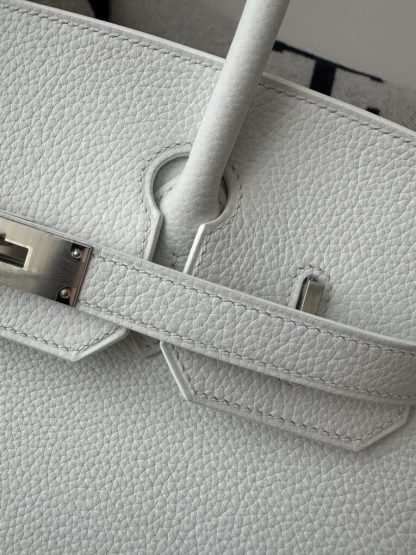  Hermes Birkin 30cm 01 Blank Handmade Hand Stitching togo Sliver #3530 - Image 6