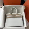  Hermes Birkin 30cm 01 Blank Handmade Hand Stitching togo Sliver #3530 - Image 13