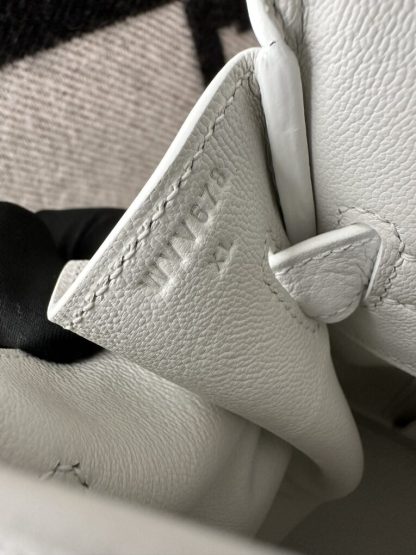  Hermes Birkin 30cm 01 Blank Handmade Hand Stitching togo Sliver #3530 - Image 3