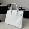  Hermes Birkin 30cm 01 Blank Handmade Hand Stitching togo Sliver #3530 - Image 12