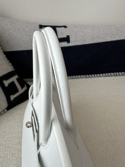  Hermes Birkin 30cm 01 Blank Handmade Hand Stitching togo Sliver #3530 - Image 8