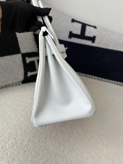  Hermes Birkin 30cm 01 Blank Handmade Hand Stitching togo Sliver #3530 - Image 9