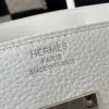  Hermes Birkin 30cm 01 Blank Handmade Hand Stitching togo Sliver #3530 - Image 5