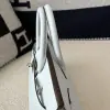  Hermes Birkin 25cm T0 Blue brume Handmade Hand Stitching Epsom Leather Sliver Hardware #3502 - Image 9