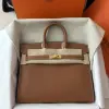  Hermes Birkin 25cm CC37 Gold Handmade Hand Stitching Epsom Leather Gold Hardware #3501 - Image 11