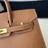  Hermes Birkin 25cm CC37 Gold Handmade Hand Stitching Epsom Leather Gold Hardware #3501 - Image 9