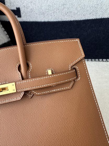  Hermes Birkin 25cm CC37 Gold Handmade Hand Stitching Epsom Leather Gold Hardware #3501 - Image 9
