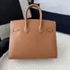  Hermes Birkin 25cm CC37 Gold Handmade Hand Stitching Epsom Leather Gold Hardware #3501 - Image 13