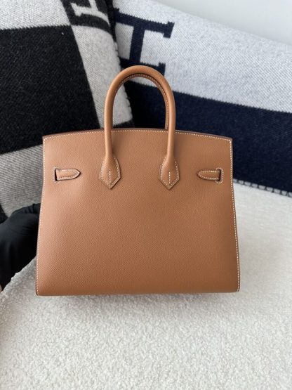 Hermes Birkin 25cm CC37 Gold Handmade Hand Stitching Epsom Leather Gold Hardware #3501 - Image 13