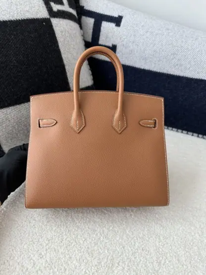  Hermes Birkin 25cm CC37 Gold Handmade Hand Stitching Epsom Leather Gold Hardware #3501 - Image 13