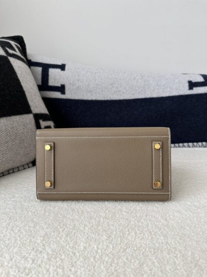  Hermes Birkin 25cm CC18 Etoupe grey Handmade Hand Stitching Epsom Leather Gold Hardware #3500 - Image 2