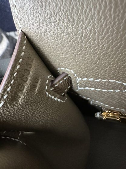  Hermes Birkin 25cm CC18 Etoupe grey Handmade Hand Stitching Epsom Leather Gold Hardware #3500 - Image 3
