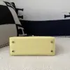  Hermes Kelly 25 1Z Jaune poussin Handmade Epsom Sliver #3538 - Image 2