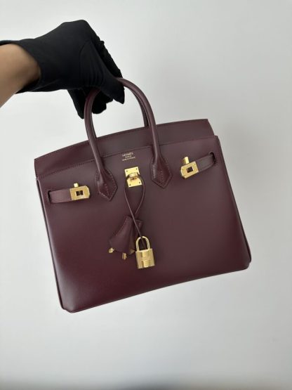  Hermes Birkin 25cm CC55 Rough Handmade Hand Stitching Box Leather Gold Hardware #3498 - Image 9